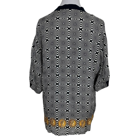 CRÈME De SILK Rare Mythological Pattern Silk Shirt Size L - Picture 2 of 7